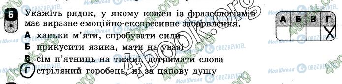 ГДЗ Українська мова 10 клас сторінка Вар.1 (6)